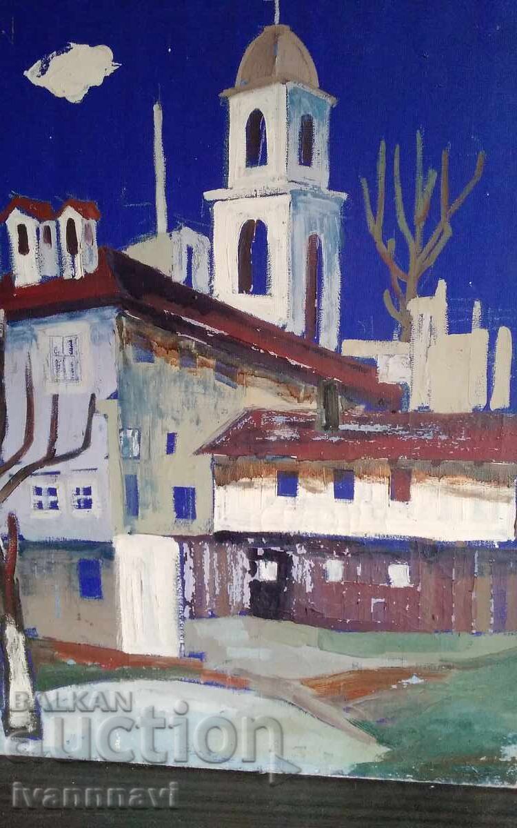 Δημοπρασία Τεράστιος Παλιός αριστουργηματικός πίνακας ημιτελής