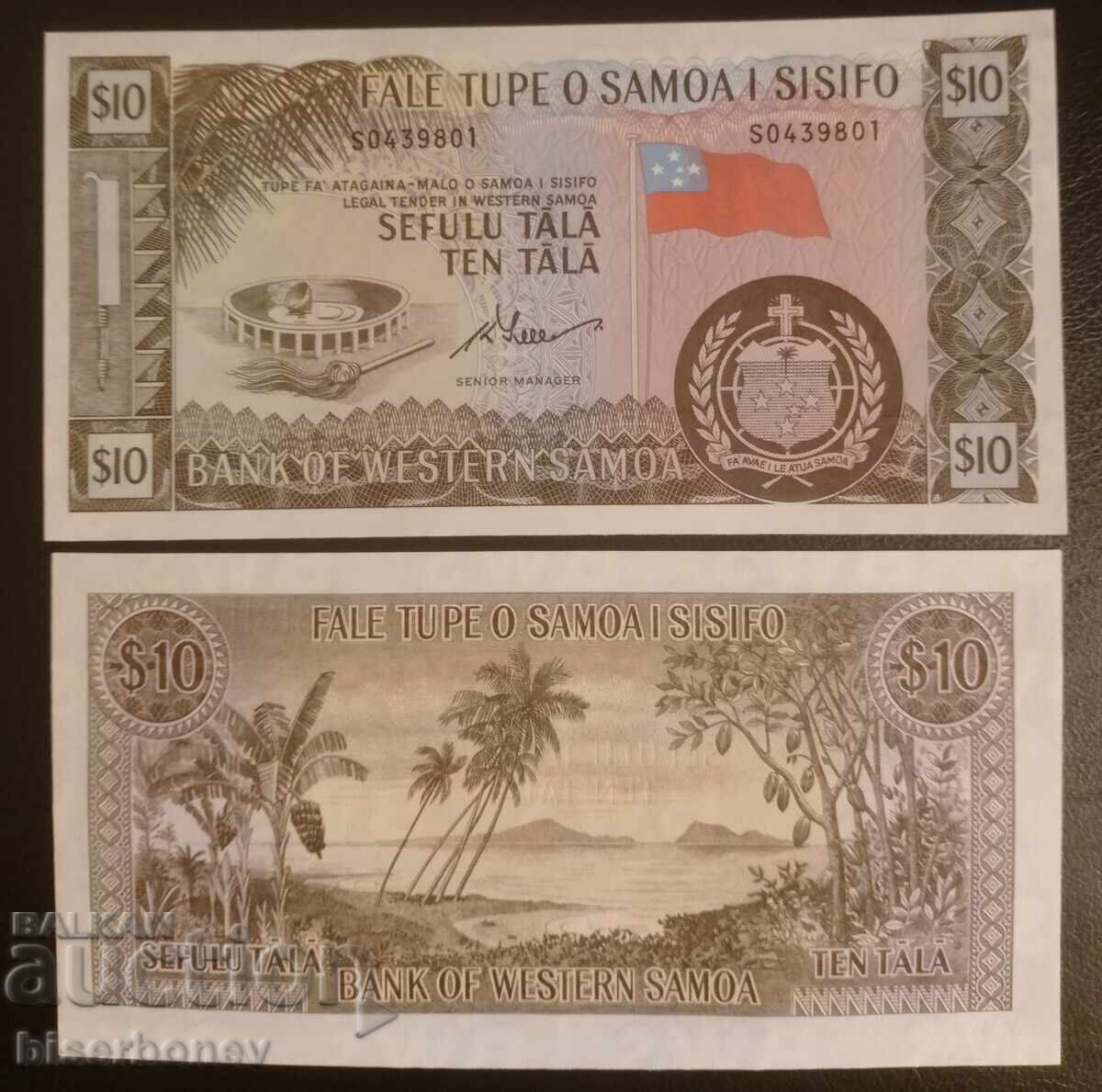 10 Samoan Tala 2020, Samoa 10 tala reprint, UNC
