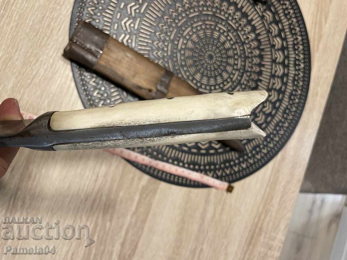 Cuțit de cioban ialamlie. Cuțit vechi. Cuțit restaurat - 5