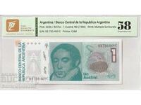 Argentina 1 Austral 1986 Pick 323b 58 Alegere Aproape UNC 0469