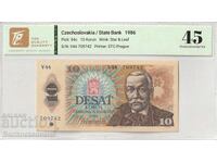 Cehoslovacia 10 Coroane 1986 Pick 94c 45 Alegere Extrem de Frumos