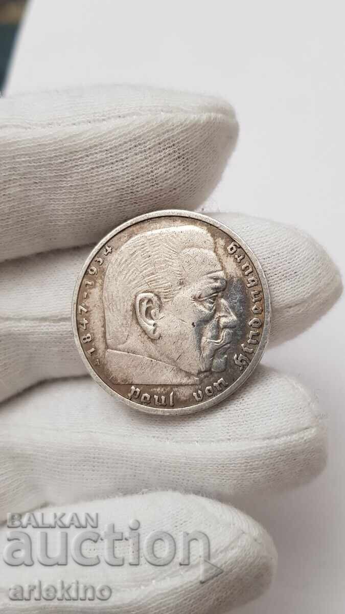 Delivery of Silver Coin 5 Reich Marks 1936 Germany Delivery of Silver Coin 5 Reich Marks 1936 Germany