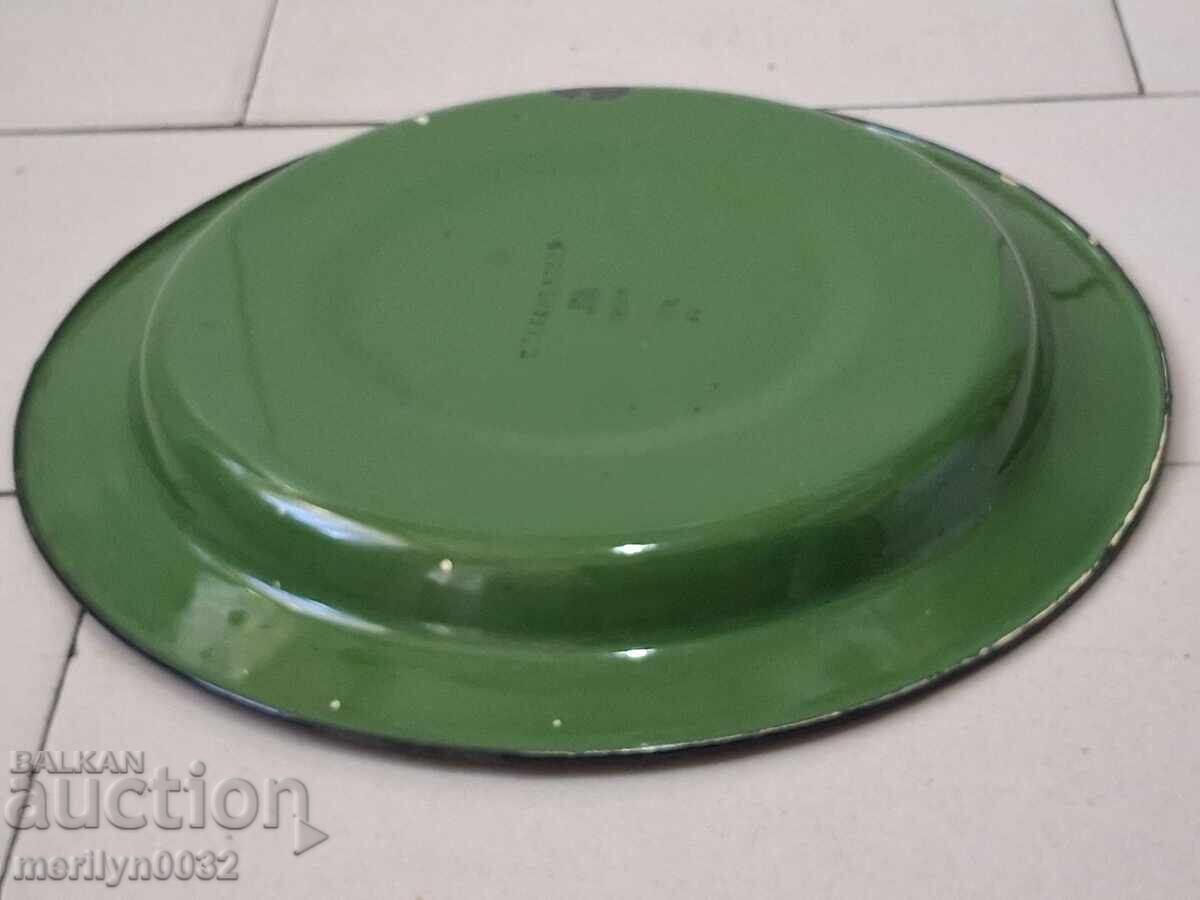 Δημοπρασία Εμαγιέ πιάτο, σκεύος με σμάλτο, μπολ, ΕΣΣΔ