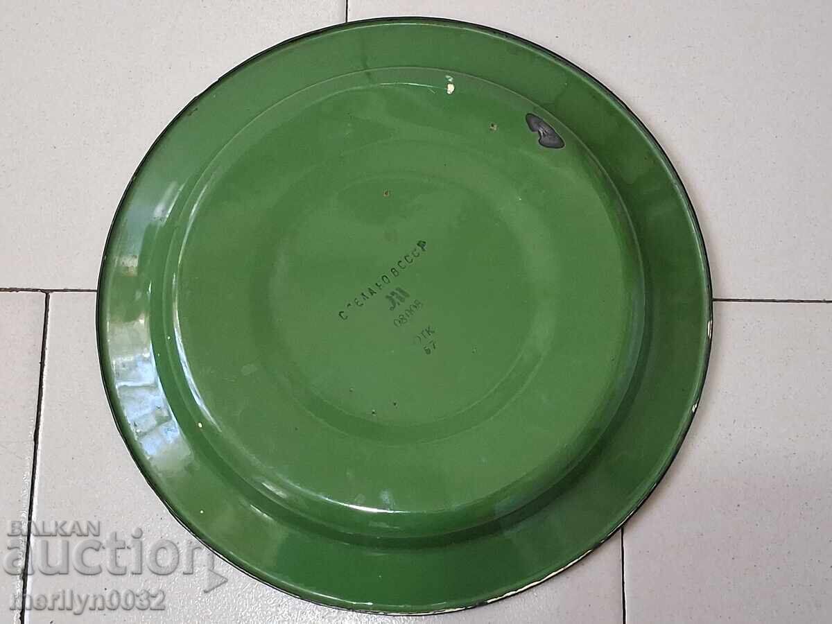 Εμαγιέ πιάτο, σκεύος με σμάλτο, μπολ, ΕΣΣΔ - 6