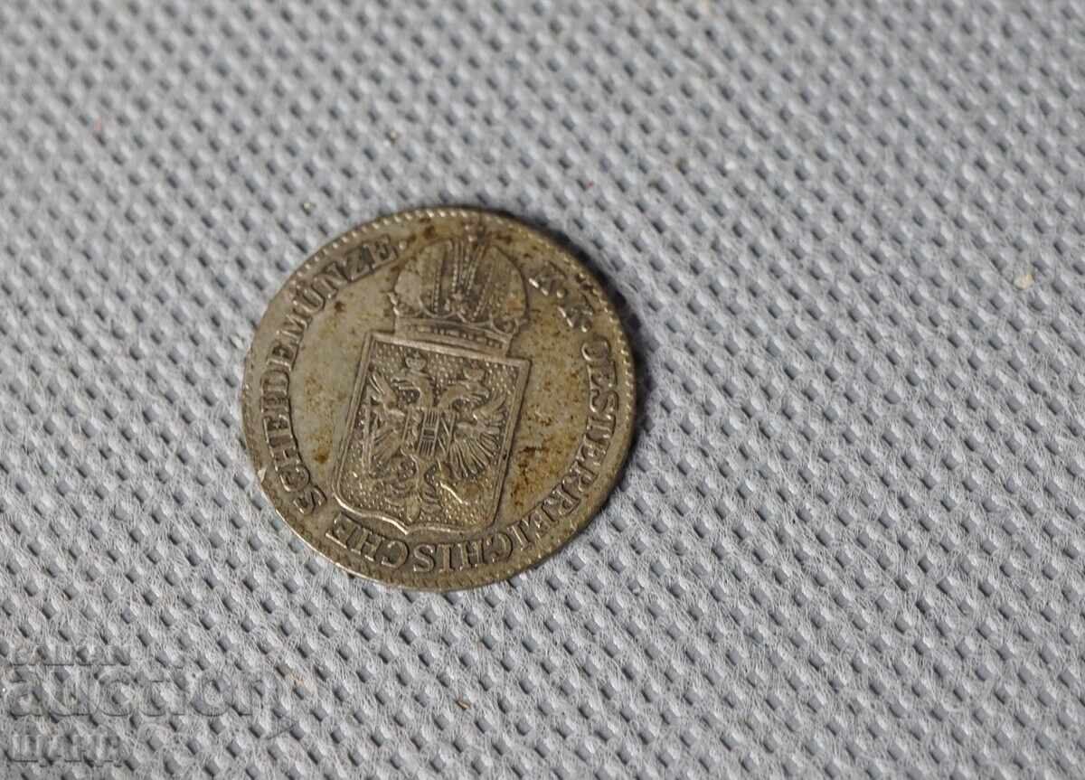 1849 Monedă de argint 6 Kreuzer Austria cu preț 10.35 BGN | € 5.29 1849 Monedă de argint 6 Kreuzer Austria cu preț 10.35 BGN | € 5.29