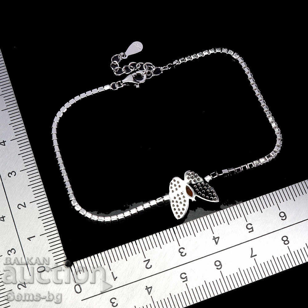 Licitație Brățară de argint cu opal și zirconiu