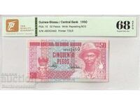 Guinea-Bissau 50 Pesos 1990 Pick 10 68 EPQ Superb Gem Unc