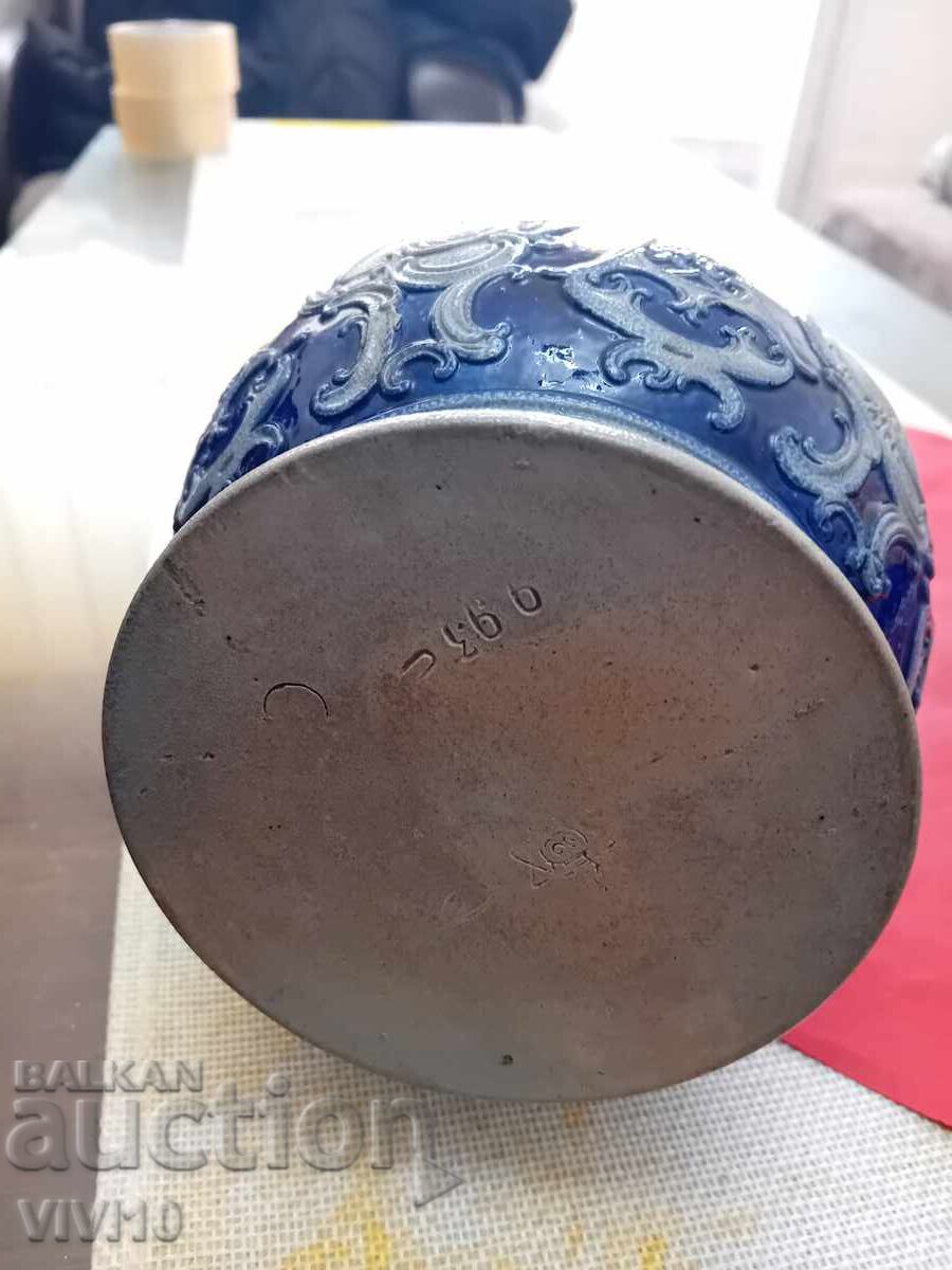 Antique mug Germany with drawing - 5