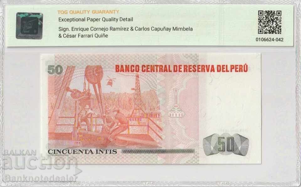 Peru 50 Intis 1987 Pick 131b 65 EPQ Gem Unc 651 cu preț 40.00 BGN | € 20.45
