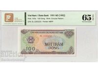 Vietnamul de Sud 100 Dong 1991 Pick 105a 65 EPQ Gem Unc 3225A