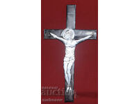 Handmade metal cross. Crucifix