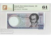 Venezuela 500 Bolivares 1989 Pick 67c 64 Choice Uncirculated 7571