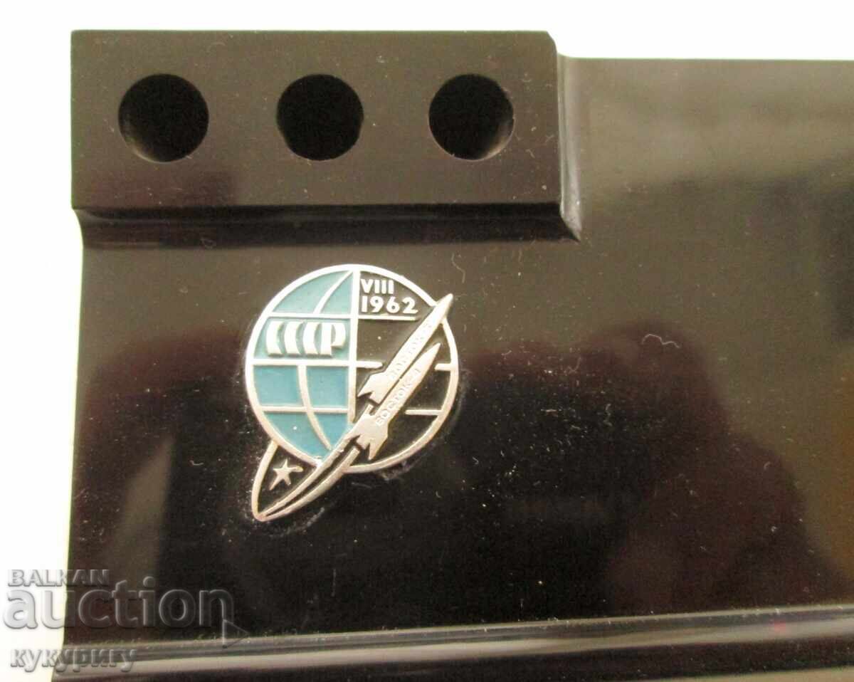 USSR Russian Social Pencil Holder Space Cosmic Souvenir - 6