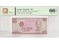 Vietnam 200 Dong 1987 Pick 100c 66 EPQ Gem Unc 4703a