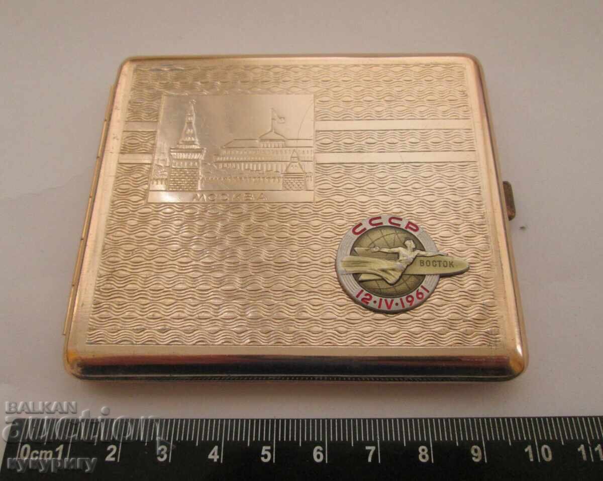 Old Russian USSR Soc snuffbox cosmos space souvenir - 6