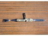 Βουλγαρικό τουριστικό σουγιά με πιρούνι, κουτάλι Τέρβελ