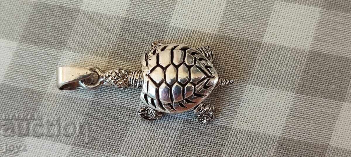 Silver Turtle Pendant 4.08 Grams / 925 Hallmark - 5