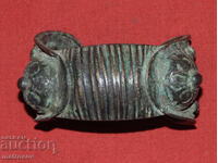 Brățară veche tradițională din bronz, bijuterie, cataramă