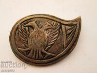 Veche broșă de damă, bijuterie tip pafta pentru costum popular