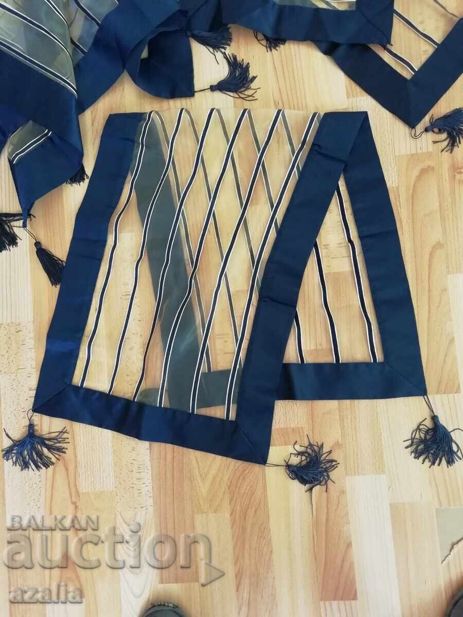 Комплект покривка, тишлайфер и 2 каренца в синьо и златисто - 6 Комплект покривка, тишлайфер и 2 каренца в синьо и златисто - 6