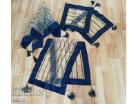 Комплект покривка, тишлайфер и 2 каренца в синьо и златисто