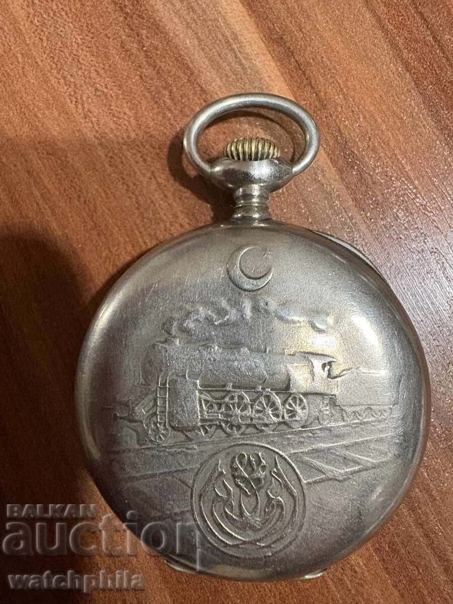 Auction  Zenith pocket watch. Turkish Railways. Extremely rare