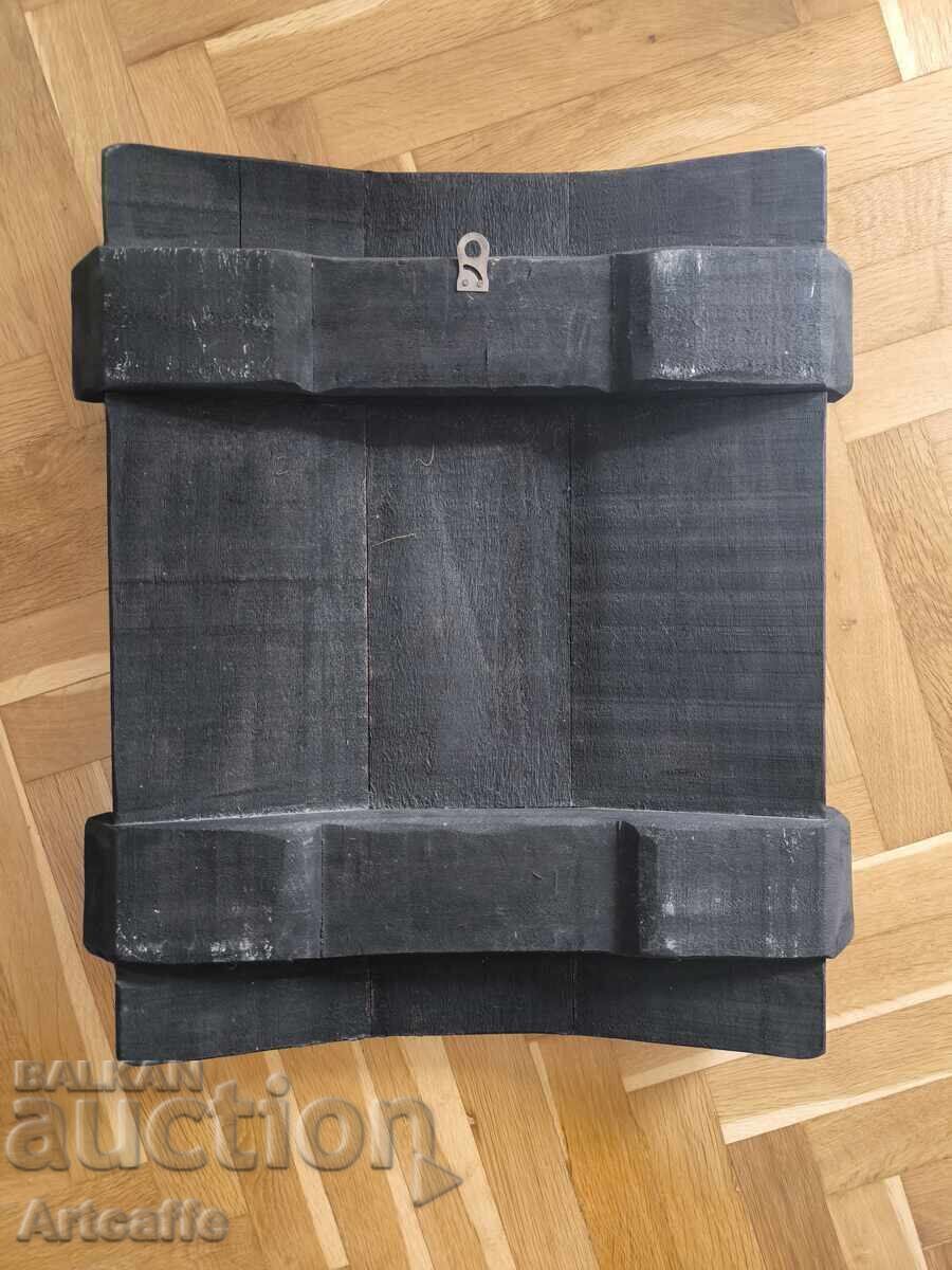 Ръчно рисувана икона "Богородица с Младенеца" върху дърво - 7