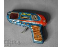 Old Japanese metal mechanical toy space gun