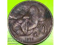 10 λεπτά 1936 Ιταλία Ρώμη Μέλισσα - σπάνιο έτος