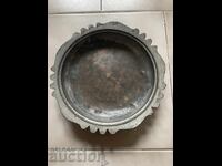 Farfurie - de cupru, marcată, Turcia