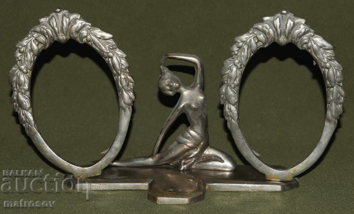Metal double tabletop picture frame, female figure with price 150.00 BGN | € 76.69