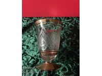 Чаша- тънко грав.стъкло,8 см вис.
