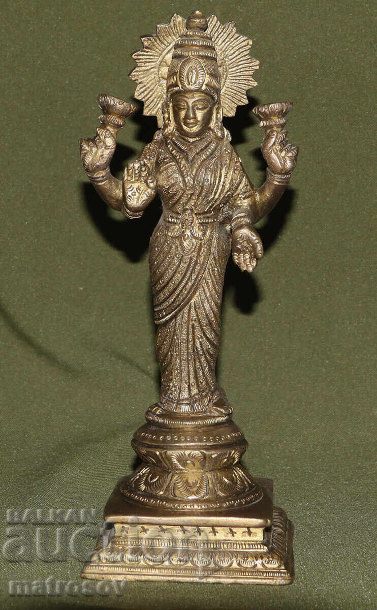 Bronze decorative statue sculpture, the goddess Lakshmi with price 300.00 BGN | € 153.39