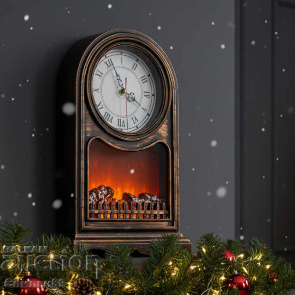 Ρολόι γραφείου Vintage με τζάκι LED – άνεση και στυλ σε ένα - 5 Ρολόι γραφείου Vintage με τζάκι LED – άνεση και στυλ σε ένα - 5