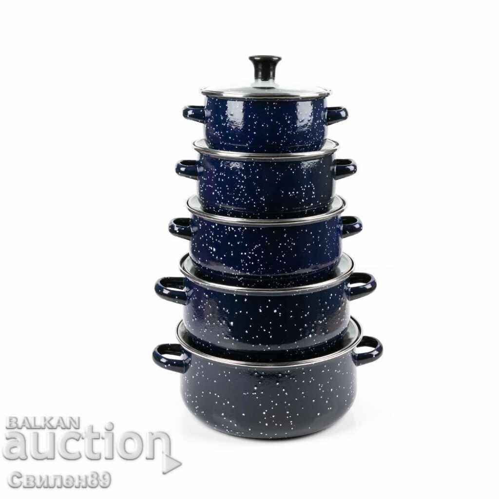 Σετ από 5 κατσαρόλες για οικιακή και επαγγελματική χρήση Σετ από 5 κατσαρόλες για οικιακή και επαγγελματική χρήση