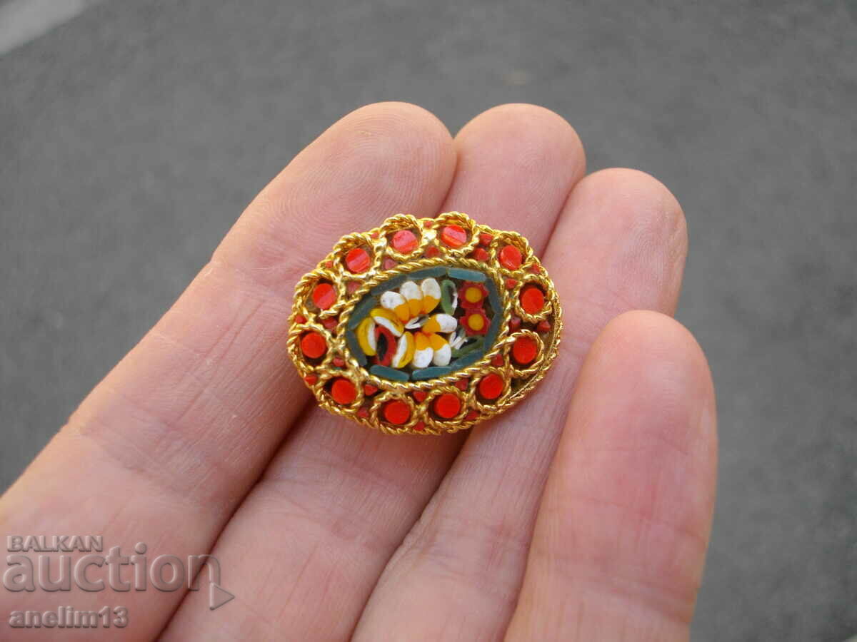 OLD VENETIAN MOSAIC BROOCH with price 45.00 BGN | € 23.01