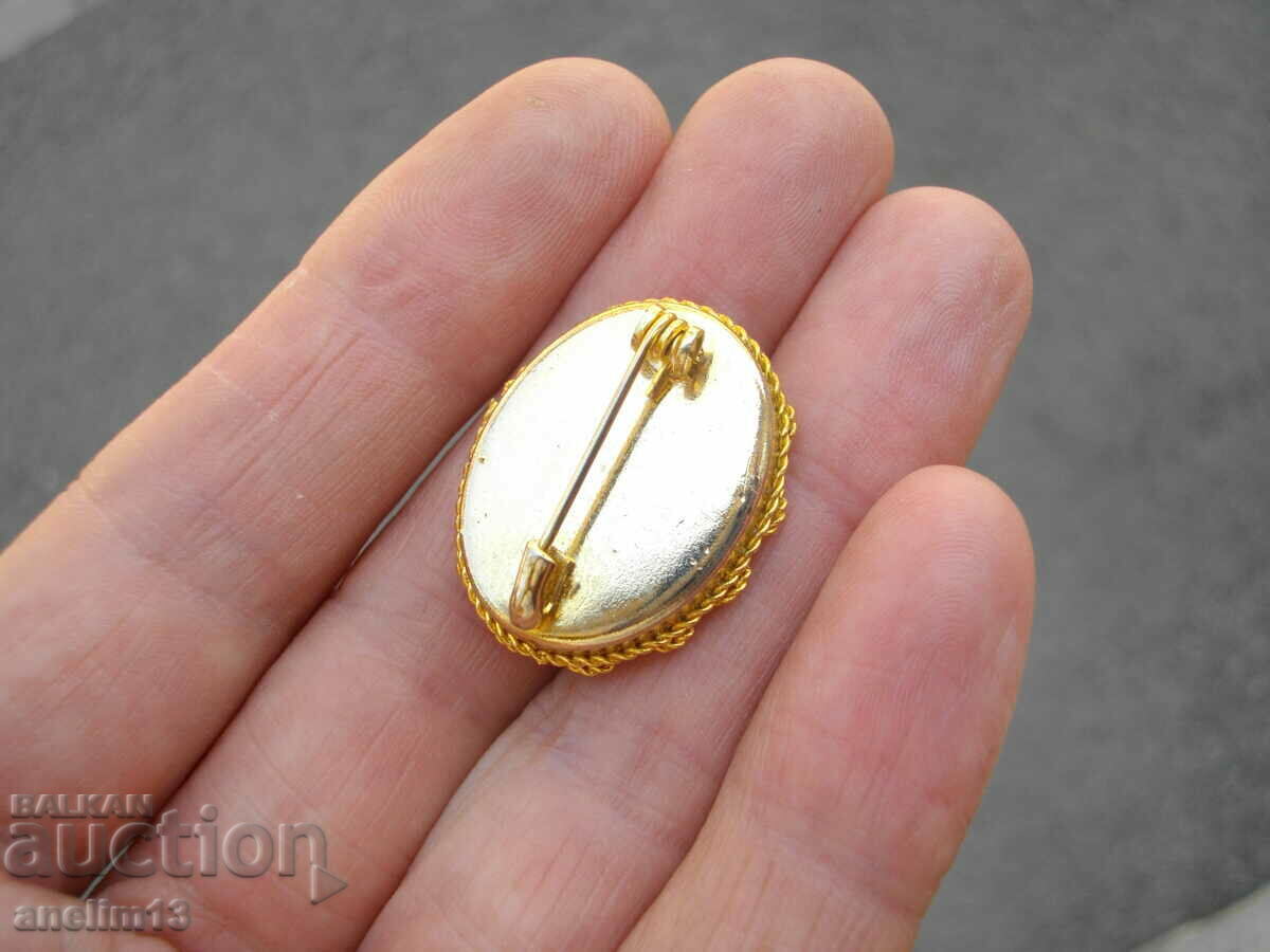 OLD VENETIAN MOSAIC BROOCH - 5