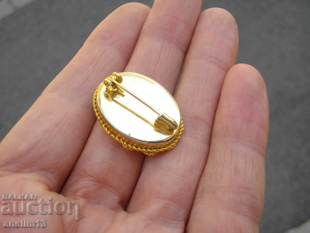 OLD VENETIAN MOSAIC BROOCH - 6