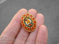 OLD VENETIAN MOSAIC BROOCH