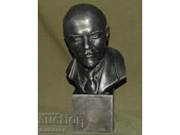 Sculptură metalică bust Rusia URSS Vladimir Ilici Lenin