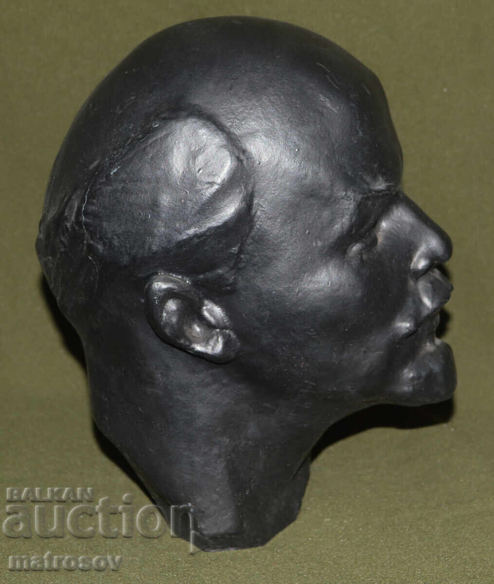 Metal sculpture bust Russia USSR Vladimir Ilyich Lenin - 6
