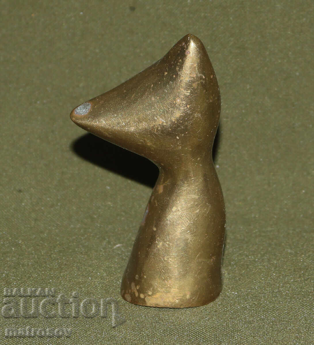 Малка декоративна бронзова фигура коте - 5