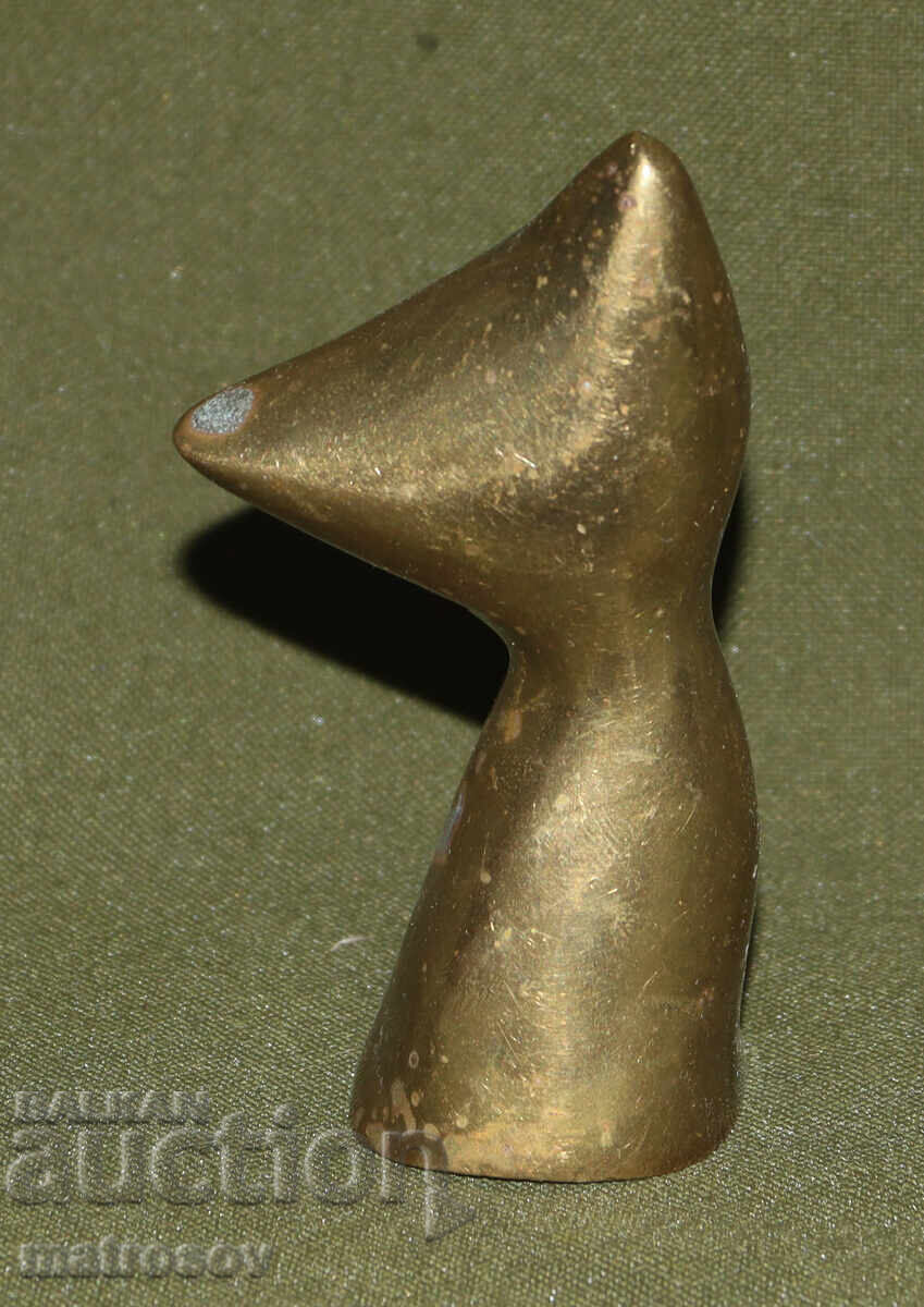 Малка декоративна бронзова фигура коте - 6