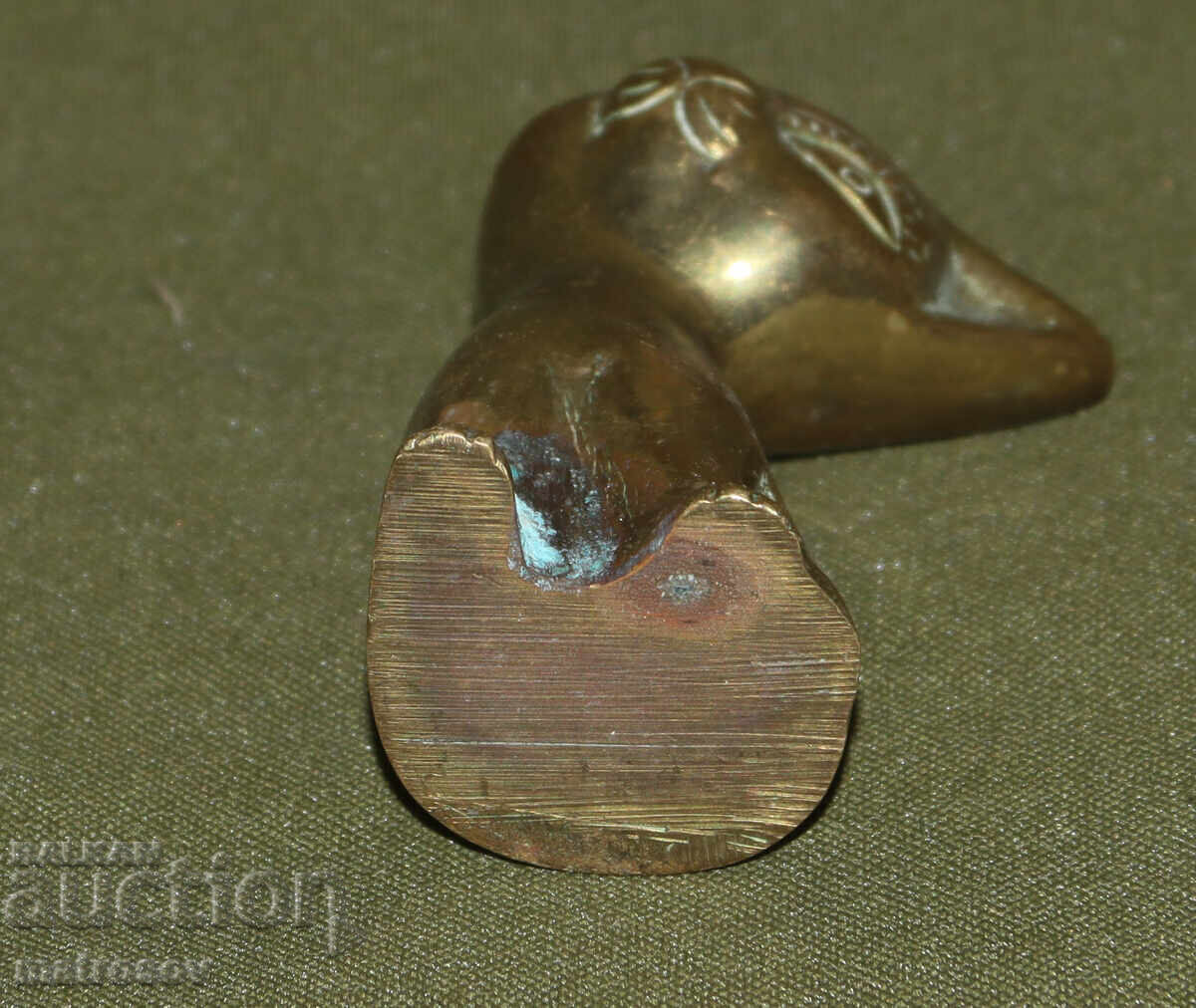 Малка декоративна бронзова фигура коте - 7