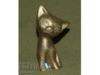 Μικρό διακοσμητικό χάλκινο ειδώλιο γατάκι