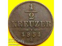 1/2 Kreuzer 1851 Austria A - Viena