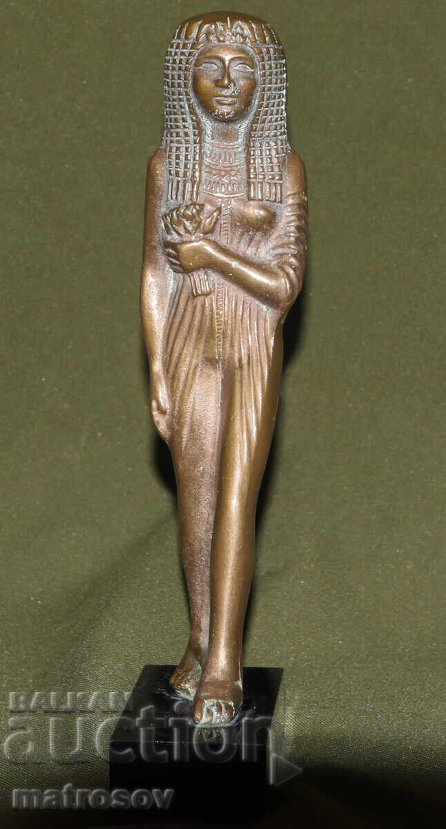 Original Bronze Sculpture, Stylized Figure, Egypt
