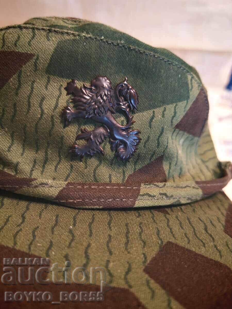 Оригинална Българска Соц Военна Камуфлажна Шапка 1970те г.