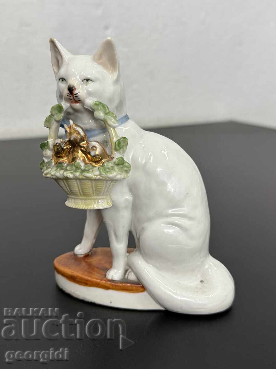 Δημοπρασία Παλιά πορσελάνινη φιγούρα γάτας - Ges. Gesch №7449