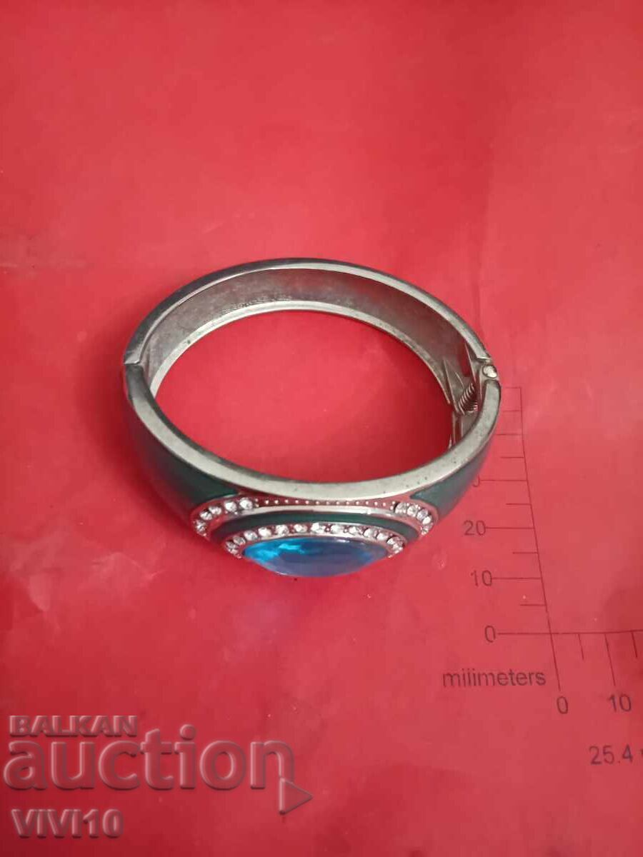 Antique enamel bracelet with stones